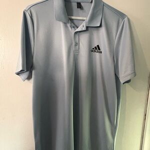 Adidas Men's Sky Blue Polo Shirt